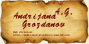 Andrijana Grozdanov vizit kartica